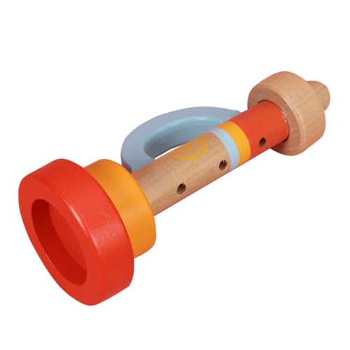ZUNOXAZ Holz Trompete Pädagogisches Musikinstrument Kreative Holz Trompete für Kleinkinder Langlebig Farbenfroh Leicht Tragbar Fördert Musikalische Entwicklung und Kreativität von ZUNOXAZ