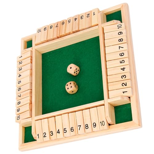 ZUNOXAZ Holz Würfelspiel mit Zahlen Spieler Brettspiel Party Unterhaltungsspiel aus Sicherem Holzmaterial Interaktives Zahlenspiel für Familie und Freunde Würfeln für Ktv Bar und Zuhause von ZUNOXAZ