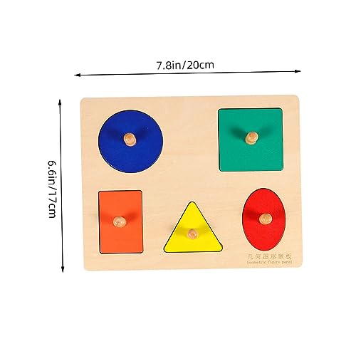 ZUNOXAZ Holz formpuzzle Montessori Lernspielzeug für Kleinkinder Ab Jahr Sicheres Greifspielzeug zur Feinmotorikförderung Geometrisches Steckpuzzle für Junge Mädchen von ZUNOXAZ