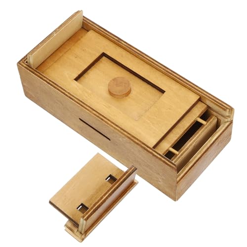 ZUNOXAZ Holz mit Geheimen Fächern Intelligenzförderndes Kinderspielzeug aus Sicherem Premium Holz Kreative Aufbewahrungsbox für Geldgeschenke und Schmuck für Mädchen und Jungen von ZUNOXAZ