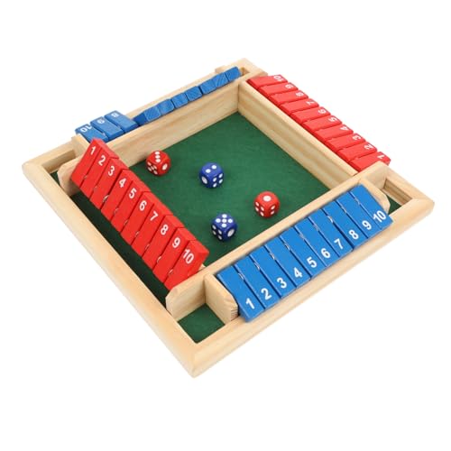 ZUNOXAZ Holzbrettspiel Party Würfelspiel für Spieler Interaktives Tragbares Gesellschaftsspiel für Familien und Freundestreffen Kreatives Lernspielzeug Geeignet für Unterhaltung und Reise von ZUNOXAZ