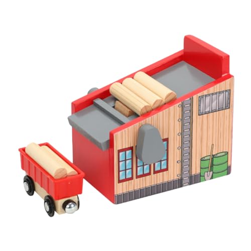 ZUNOXAZ Holzeisenbahn Zubehör Holz Holzklötze Wagen Holzfällerlager Lernspielzeug für Kognitiver Fähigkeiten ZUNOXAZ Holzeisenbahn Zubehör Holz Holzklötze Wagen Holzfällerlager Lernspielzeug für Kognitiver Fähigkeiten von ZUNOXAZ