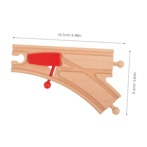 ZUNOXAZ Holzeisenbahn Zubehör Holzgleis Verbinder und Brücke Erweiterungsset Schienenset aus Robustem Holz Kompatibel für Vielfältige Streckenvariationen und Erweiterbares Spiel von ZUNOXAZ