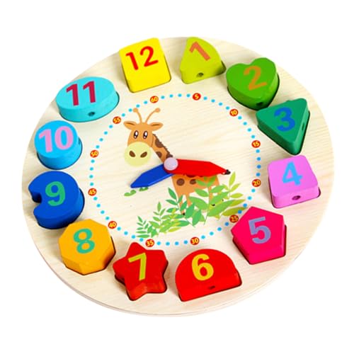 ZUNOXAZ Holzperlen Lernuhr Beaded Clock Sortieruhr Montessori Holzspielzeug Zahlenverständnis für Kleinkinder Jungen Mädchen Pädagogisch Sicher und Umweltfreundlich ZUNOXAZ Holzperlen Lernuhr Beaded Clock Sortieruhr Montessori Holzspielzeug Zahlenverständnis für Kleinkinder Jungen Mädchen Pädagogisch Sicher und Umweltfreundlich von ZUNOXAZ