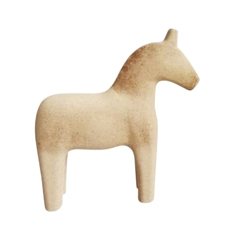 ZUNOXAZ Holzpferd Dekoornament zum Selbstgestalten Kleines DIY Holzpferd mit Glatten Kanten Kreatives Naturholz Tierfigur Bastelset für Familie Handgefertigte Holzdekoration von ZUNOXAZ
