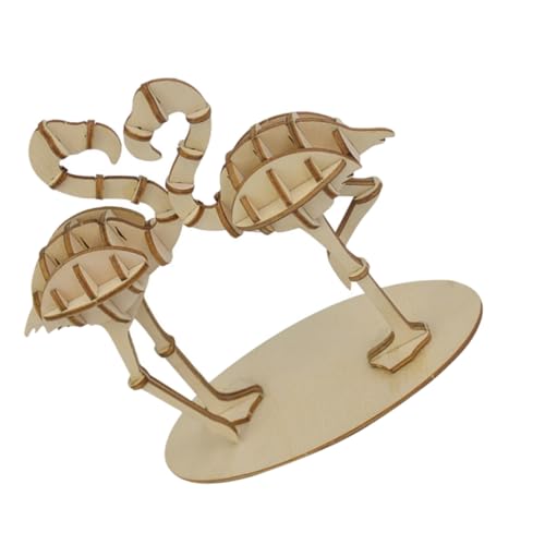 ZUNOXAZ Holzpuzzle Flamingo Holzspielzeug Handgemacht Kreatives DIY Lernspielzeug Hand Auge Koordination für Jungen Mädchen von ZUNOXAZ