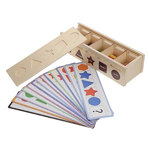 ZUNOXAZ Holzspielzeug Farben und Formen Sortierbox Montessori Lernspielzeug für Kleinkinder Pädagogische Sinnesblöcke zur Hand Auge Koordination Robustes Langlebiges Holzspielzeug von ZUNOXAZ