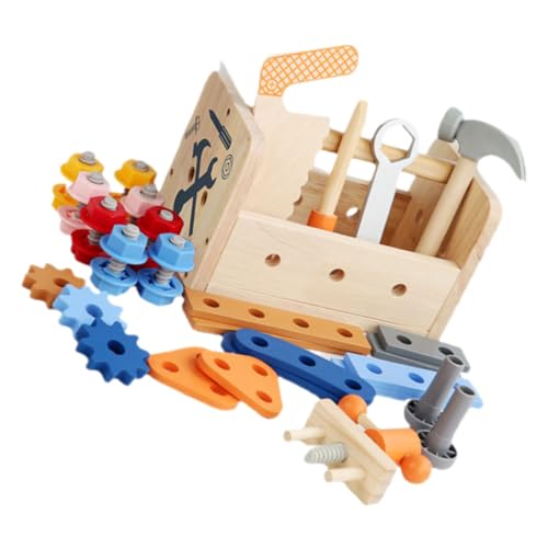 ZUNOXAZ Holzspielzeug Werkzeugset Tragbares Lernspielzeug für Kleinkinder mit Realistischem Handwerkzeug Kreativität Hand Auge koordination und Logischem Denken Sicher und Kompakt ZUNOXAZ Holzspielzeug Werkzeugset Tragbares Lernspielzeug für Kleinkinder mit Realistischem Handwerkzeug Kreativität Hand Auge koordination und Logischem Denken Sicher und Kompakt von ZUNOXAZ