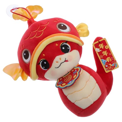 ZUNOXAZ Jahr der Schlangen-Maskottchen-Puppe Spielzeugschlangen Kuscheltier Schlange süße Kuscheltiere für Teenager-Mädchen Tierdekoration Tier Stofftier Plüschschlange Polyester-Baumwolle von ZUNOXAZ