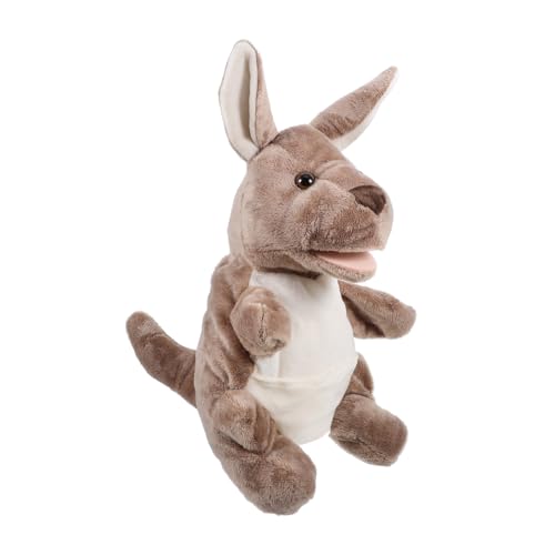 ZUNOXAZ Känguru-handpuppenspielzeug Süße Tierhandpuppe Plüschtier-handpuppen Handpuppen Rollenspiel Handpuppe Cartoon-tierpuppenspielzeug Handpuppe Für Grey Pp Baumwolle von ZUNOXAZ