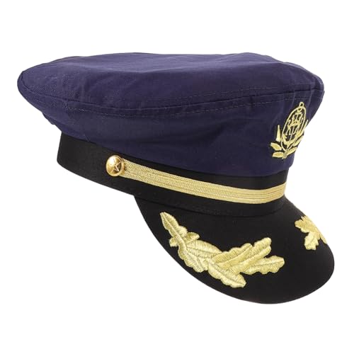 ZUNOXAZ Kapitänsmütze mit Feiner Stickerei Sailor Hat in Komfortabel und Langlebig für Cosplay Bühnenauftritte Yacht und Kostümpartys ZUNOXAZ Kapitänsmütze mit Feiner Stickerei Sailor Hat in Komfortabel und Langlebig für Cosplay Bühnenauftritte Yacht und Kostümpartys von ZUNOXAZ