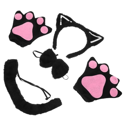 ZUNOXAZ Katzenohren Haarreif mit Plüsch Ohrenschmuck und Schwarzen Handschuhen Leichtes Cat Cosplay Kostüm Zubehör für Halloween Karneval Bühnenauftritte und Rollenspiele ZUNOXAZ Katzenohren Haarreif mit Plüsch Ohrenschmuck und Schwarzen Handschuhen Leichtes Cat Cosplay Kostüm Zubehör für Halloween Karneval Bühnenauftritte und Rollenspiele von ZUNOXAZ
