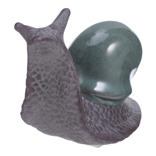 ZUNOXAZ Keramik Schnecke Bonsai Dekoration Kleine Keramische Schneckenfigur für Garten und Terrarium Kunstvolles Desktop Ornament mit Glatter Oberfläche Platzsparend und Pflegeleicht für von ZUNOXAZ