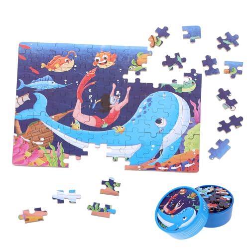 ZUNOXAZ Kinderpuzzle Teile Meerestiere Lernspielzeug für Vorschulkinder Jahre Abwaschbar Fördert Logisches Denken Hand Auge Koordination und Frühkindliche Entwicklung von ZUNOXAZ