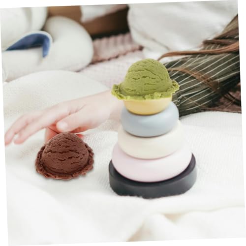 ZUNOXAZ Künstliche Eiscremekugeln Farben Realistische Textur Langlebig Kunststoff Dekoration Fotorequisiten DIY Eisdessert Modelle für Zuhause Küche Schaufenster von ZUNOXAZ