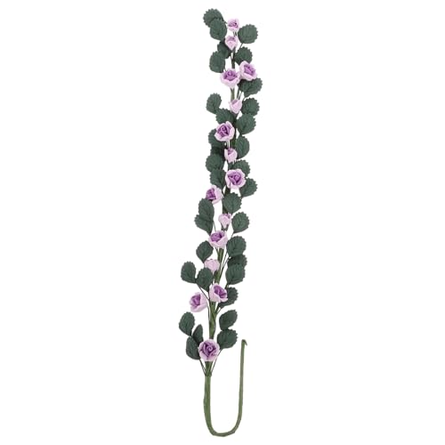 ZUNOXAZ Künstliche Rosenranke Dekorative Blumenranke für Puppenhaus Realistische Blumenranken für Mikrolandschaften Kreative Gartenaccessoires für DIY Projekte und Dekorationen von ZUNOXAZ