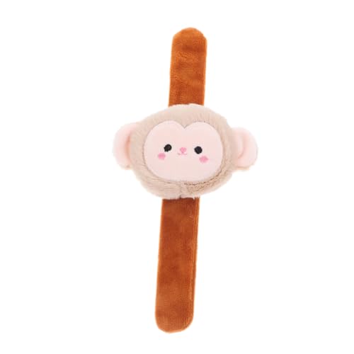 ZUNOXAZ Kuscheliges Affen Schnapparmband für Plüsch Handgelenk für Geburtstagsfeiern und Partys Charmantes Mitgebsel für Jungen und Mädchen Einzigartiges Hellbraunem Design von ZUNOXAZ