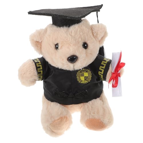 ZUNOXAZ Kuscheltier Doktorbär mit Doktorhut Großer Plüschbär für Abschlussfeier Niedliches für Graduierung Bestandene Prüfung Schulabschluss und Bachelor von ZUNOXAZ