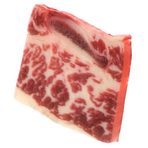 ZUNOXAZ Lebensechtes Rindfleisch Modell Fleischattrappe für Realistische Küchendekoration Wasserfest Detailreich für Supermarkt Kindergarten Hotel Wohnzimmer von ZUNOXAZ