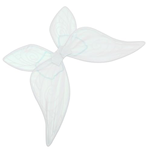 ZUNOXAZ Leichte Weiße LED Schmetterlingsflügel aus Gauzefasern mit Tragegurten Dekorative Fee Flügel für Erwachsene und Geeignet für Kostümpartys Halloween Bühnenauftritte und Cosplay von ZUNOXAZ