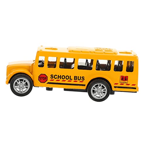 ZUNOXAZ Lifelike Bus Modellspielzeug Pull Back Bus für Realistische Simulation Leicht und Tragbar für Schulbus Spiele und Kreative Lernaktivitäten von ZUNOXAZ