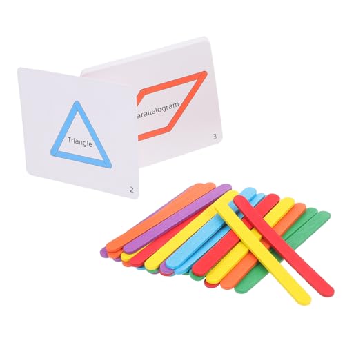 ZUNOXAZ Logikspielzeug Steckspiel Bunte Holzstäbe Pädagogisches Lernspielzeug Motorikfördernd Kreativität Fördern Vorschule Bastelstäbe Montessori Matching von ZUNOXAZ