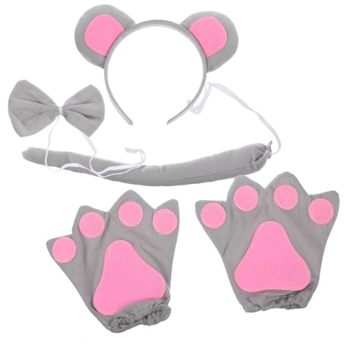 ZUNOXAZ Mäusekostüm Set mit Grauem Ohren haarreif und Handschuhen Cosplay Party Zubehör für Fasching Halloween Karneval Geburtstagsfeier Karnevalsmotto und Festtagsdekoration ZUNOXAZ Mäusekostüm Set mit Grauem Ohren haarreif und Handschuhen Cosplay Party Zubehör für Fasching Halloween Karneval Geburtstagsfeier Karnevalsmotto und Festtagsdekoration von ZUNOXAZ