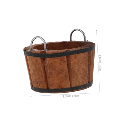 ZUNOXAZ Maßstab Holz Badewanne mit Schaumbad und Handtuch Zubehör für Kleine Puppenhäuser Sichere und Detailreiche Miniaturmöbel von ZUNOXAZ