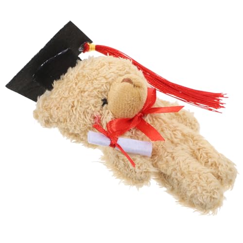 ZUNOXAZ Mini Abschlussbär Plüschbär mit Abschlussmütze Süßes für Graduierte Verpackt Eleganten Blumenstrauß für Abschlussfeiern und Zeremonien Braun von ZUNOXAZ
