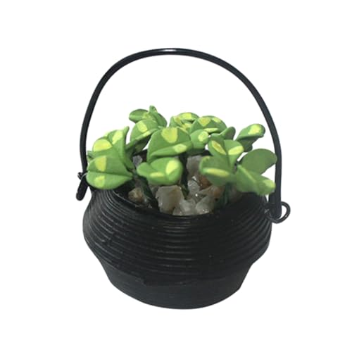ZUNOXAZ Mini Bonsai Deko Pflanze Künstliche Pflanze im Topf aus Harz für Puppenhaus und Mikrolandschaften Pflegeleicht und Langlebig Kreative Wohnaccessoires von ZUNOXAZ