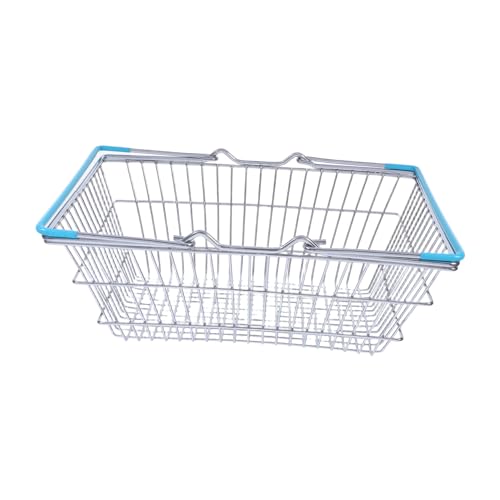 ZUNOXAZ Mini Einkaufskorb aus Robustem Metall Draht Kleines für Supermarkt Kaufladen Zubehör Vielseitiger Aufbewahrungskorb für Mädchen für Kinderparty und Puppenhaus von ZUNOXAZ