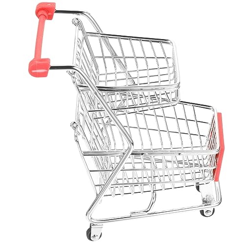ZUNOXAZ Mini Einkaufswagen für Doppelschichtiger Supermarktwagen für Schreibtischdekoration und Aufbewahrung von Kleinigkeiten Rollenspiele und Kreative ZUNOXAZ Mini Einkaufswagen für Doppelschichtiger Supermarktwagen für Schreibtischdekoration und Aufbewahrung von Kleinigkeiten Rollenspiele und Kreative von ZUNOXAZ