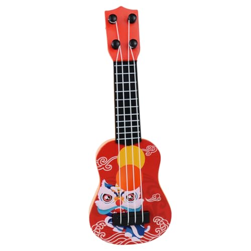 ZUNOXAZ Mini Gitarrenmodell Ukulele Musikinstrument Dekoratives Puppenhaus Requisit Leichtes Stabiles Design für Kreative Fotografie und Wohnraumdekoration von ZUNOXAZ