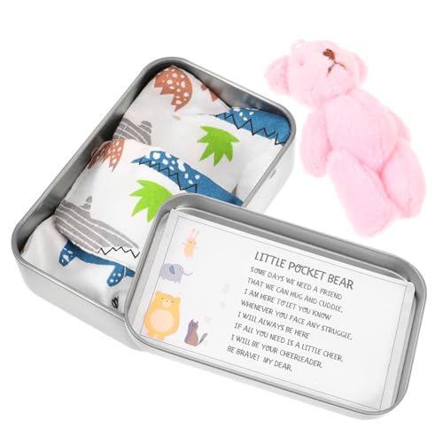 ZUNOXAZ Mini Kuscheltier Bär Geschenkset Kleines Plüschbär mit Weichem Schwamm und Metall als Dekoration für Kinderzimmer und Auto Handliches Design Charmante Miniatur in Blauem von ZUNOXAZ