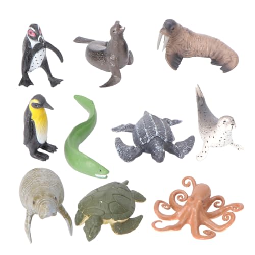 ZUNOXAZ Mini Meerestiere Teilig Realistische Plastik Tierfiguren Langlebige Statische Meeresmodell Spielzeuge Leicht und Tragbar für und Dekoration von ZUNOXAZ