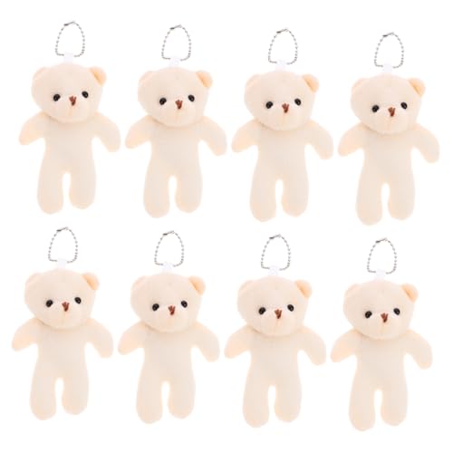 ZUNOXAZ Mini Plüschbär Schlüsselanhänger Niedlicher Mini Anhänger Weiches Kuscheltier Deko als Detailreich Verarbeitet Party und Wohnaccessoires von ZUNOXAZ
