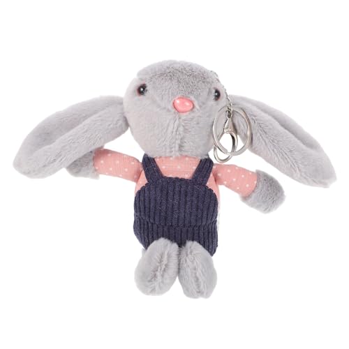 ZUNOXAZ Mini Plüschgefüllte Hase Keychain Tiergefüllte Kaninchen Hanging Schlüsselkette Anhänger Key Ring Für Rucksäcke Geldbeutel Charme Accessoires von ZUNOXAZ