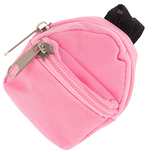 ZUNOXAZ Mini Puppenrucksack aus Polyester Dekorativer Leichter Rucksack für Bjd Puppen für Puppenaccessoires und Kostümveränderungen Pinkes Design für Kleine Mädchen von ZUNOXAZ