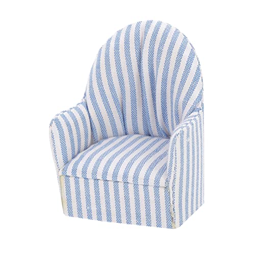 ZUNOXAZ Mini-Sofa Miniatur -Schlafzimmermöbel Dekoratives Mini -Sofa Miniatur-Sofa-Ornament Dollhouse Decor Mini-Möbelverzierung Möbeldekoration Mini- -Ornament-Miniaturen Holz Streifen von ZUNOXAZ