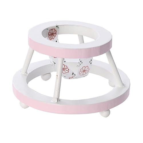 ZUNOXAZ Mini Walker Modell Lebensechte Miniatur Langlebiges Material Detailreiche Verarbeitung Geeignet als Puppenhaus Dekoration Foto Requisite und Kinderspielzeug Rosa von ZUNOXAZ