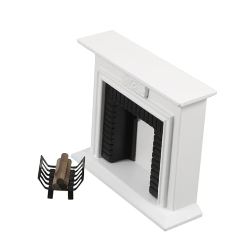 ZUNOXAZ Mini -kaminmöbel Klein Miniatur Puppe Doll House Kamin Möbelspielzeug Aus Holz Kinderspielzeug Realistisches Mini-Kamin Aus Holz Hölzern von ZUNOXAZ