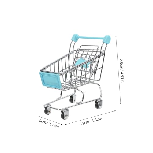 ZUNOXAZ Miniatur Einkaufswagen Modell Mini Supermarkt Einkaufswagen Aufbewahrungskorb Leicht und Kompakt für Kinderzimmer und Miniaturszenen von ZUNOXAZ