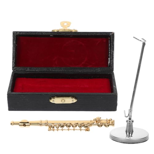 ZUNOXAZ Miniatur Flötenmodell Realistische Dekoration für Schreibtisch und Zuhause mit Aufbewahrungsbox als Kleine Instrument Adornierung und Fotorequisite ZUNOXAZ Miniatur Flötenmodell Realistische Dekoration für Schreibtisch und Zuhause mit Aufbewahrungsbox als Kleine Instrument Adornierung und Fotorequisite von ZUNOXAZ