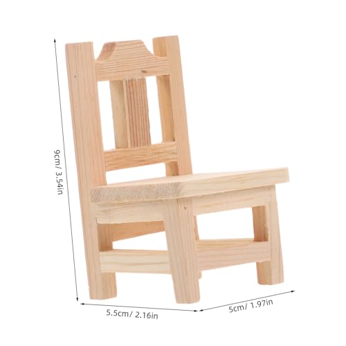 ZUNOXAZ Miniatur Holz Hocker Puppenhaus Möbel Dekoratives Modell Kleiner Holzschemel für DIY Basteln Sammler und Puppenhaus Wohnzimmer Zubehör von ZUNOXAZ
