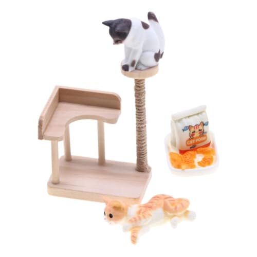 ZUNOXAZ Miniatur Holz Katzenbaum Puppenhaus Zubehör Filigrane Miniatur Katzenfigur mit Kratzbaum Modell Dekoratives DIY Puppenhaus Möbelset Katzenliebhaber Leicht ZUNOXAZ Miniatur Holz Katzenbaum Puppenhaus Zubehör Filigrane Miniatur Katzenfigur mit Kratzbaum Modell Dekoratives DIY Puppenhaus Möbelset Katzenliebhaber Leicht von ZUNOXAZ