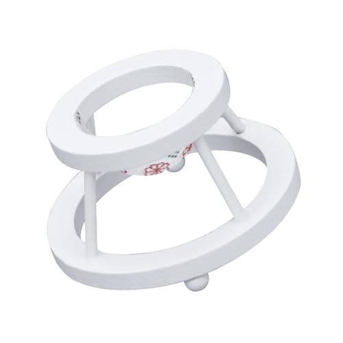 ZUNOXAZ Miniatur Holz Walker Puppenhaus Dekoration Weiß Realistisches Mini Möbel Accessoire für Kinderzimmer und Fotorequisite Fein Gearbeitet Romantische Atmosphäre von ZUNOXAZ