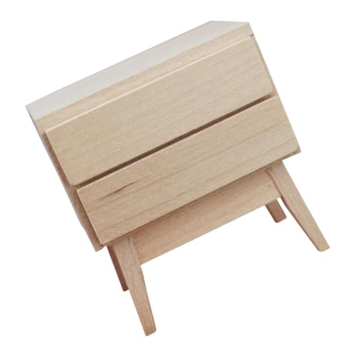 ZUNOXAZ Miniatur Holzschrank Modell Möbel Zubehör für Puppenhaus Dekorativer Leichter Mini Schrank für Wohnzimmer Schlafzimmer Handgefertigtes Miniaturmöbel für Kreative Puppenhaus deko von ZUNOXAZ