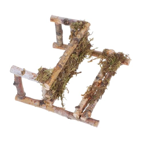 ZUNOXAZ Miniatur Holzstuhl Dekoration Mini Puppenhaus Möbel Realistische Mikrolandschaft Deko Fensterdisplay Requisit Puppenhaus Zubehör von ZUNOXAZ