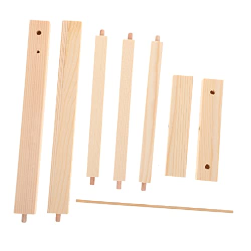 ZUNOXAZ Miniatur Kleiderbügel für Puppen Holz Kleiderständer für Puppenkleidung Zubehör zur Aufbewahrung und Präsentation von Puppenoutfits für Kinderzimmer und Puppenhäuser von ZUNOXAZ