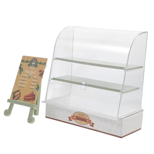 ZUNOXAZ Miniatur Kuchenregal für Puppenhaus Grünes Modell Dekorativer Kuchenständer Miniaturmöbel für Puppenhaus Zubehör Vivid und für Kreative Szenerien von ZUNOXAZ